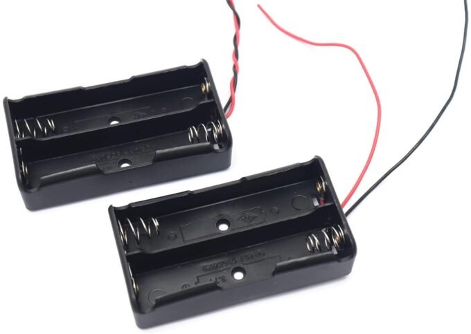 2 x AA Battery Back To Back Holder Case