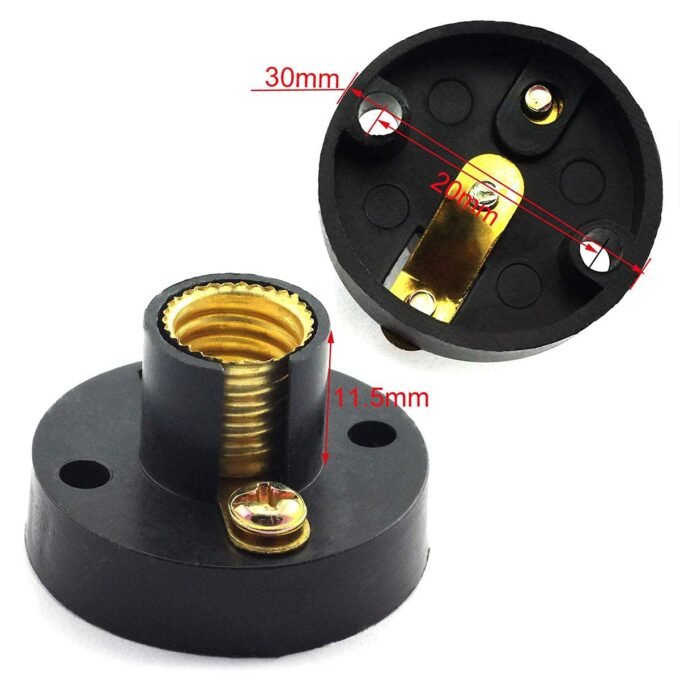 E10 Plastic Bulb Holders for Miniature Lamp Type 1: with Metal Screw Base - Image 3