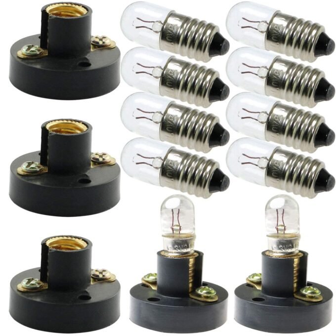 E10 Plastic Bulb Holders for Miniature Lamp Type 1: with Metal Screw Base