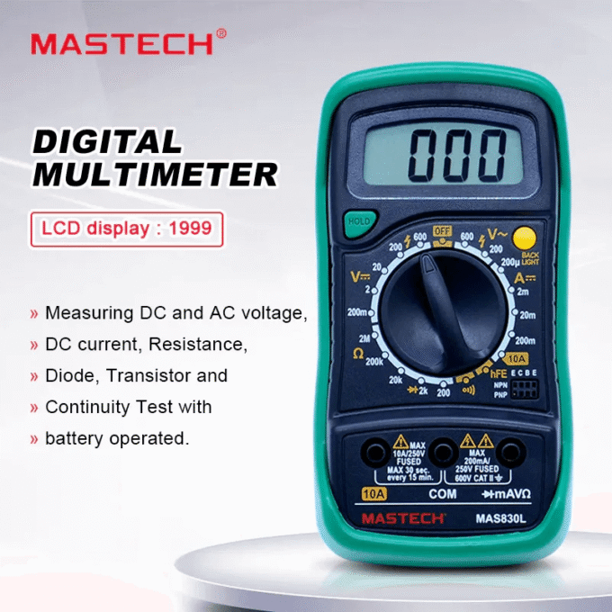 Mastech MAS830L Digital Pocket multimeter - Image 5