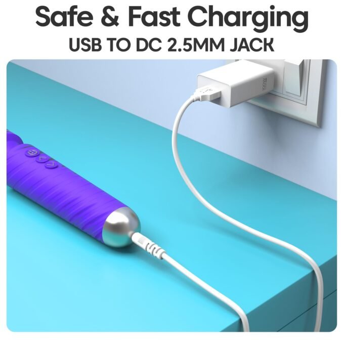 Sounce 2.5mm Jack USB to DC Charging Cable | 2.5mm to USB Power Cord for Toys, Beauty Devices, Massagers & More | 80cm Durable Charging Cable (White) - Image 4